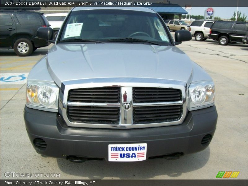 Bright Silver Metallic / Medium Slate Gray 2007 Dodge Dakota ST Quad Cab 4x4