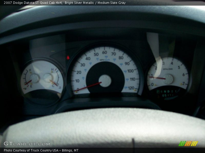 Bright Silver Metallic / Medium Slate Gray 2007 Dodge Dakota ST Quad Cab 4x4