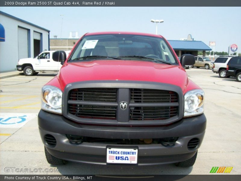 Flame Red / Khaki 2009 Dodge Ram 2500 ST Quad Cab 4x4