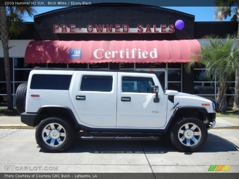 Birch White / Ebony Black 2009 Hummer H2 SUV