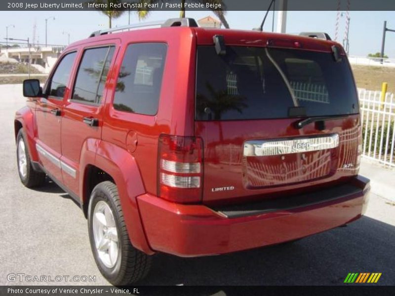 Inferno Red Crystal Pearl / Pastel Pebble Beige 2008 Jeep Liberty Limited