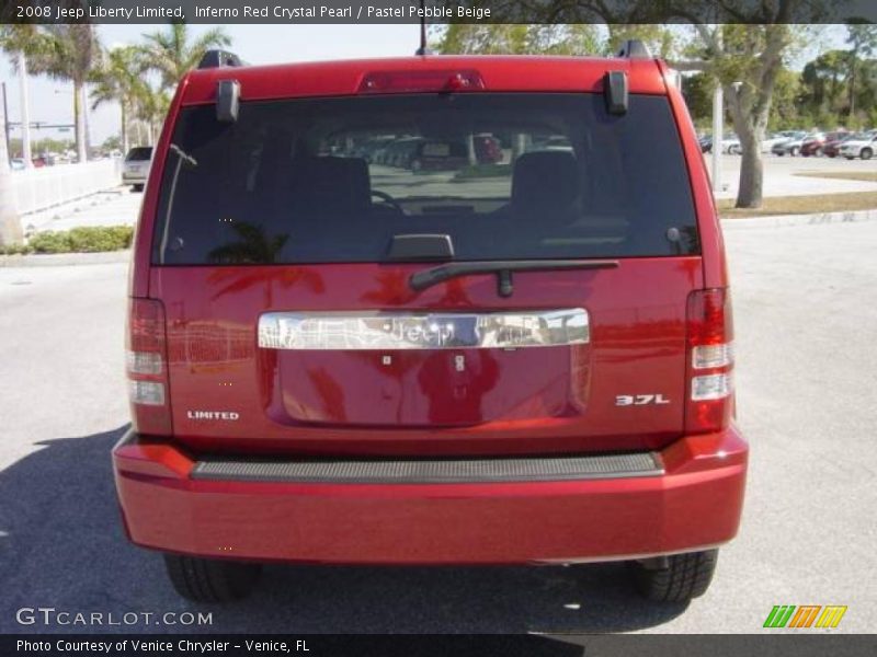 Inferno Red Crystal Pearl / Pastel Pebble Beige 2008 Jeep Liberty Limited