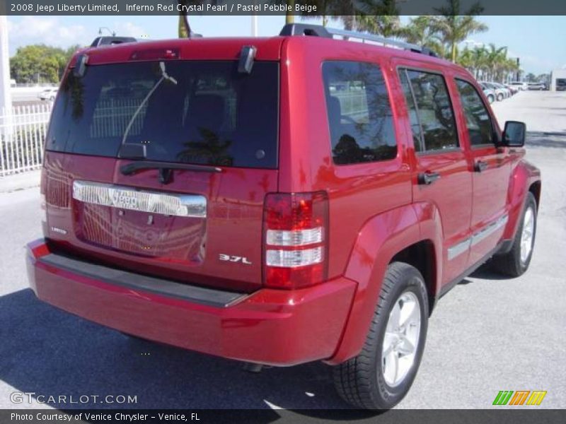 Inferno Red Crystal Pearl / Pastel Pebble Beige 2008 Jeep Liberty Limited