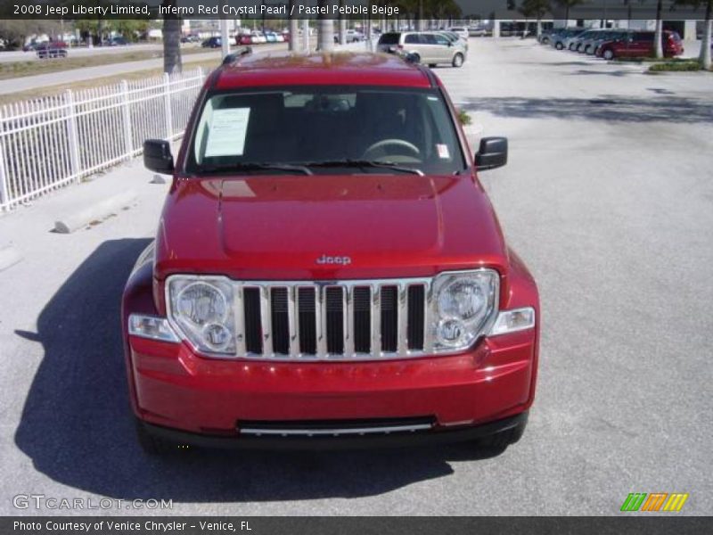 Inferno Red Crystal Pearl / Pastel Pebble Beige 2008 Jeep Liberty Limited