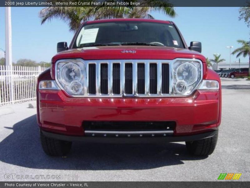 Inferno Red Crystal Pearl / Pastel Pebble Beige 2008 Jeep Liberty Limited