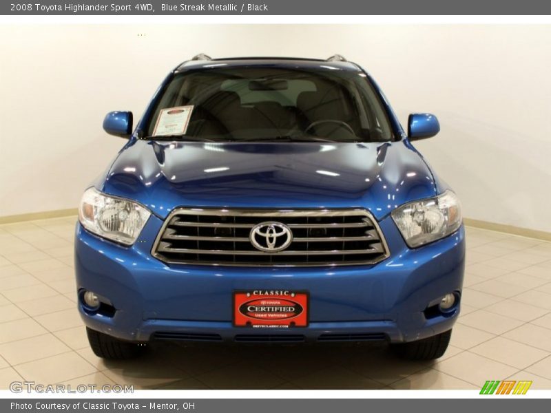 Blue Streak Metallic / Black 2008 Toyota Highlander Sport 4WD