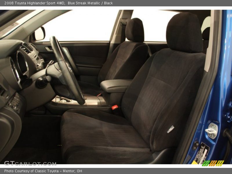 Blue Streak Metallic / Black 2008 Toyota Highlander Sport 4WD