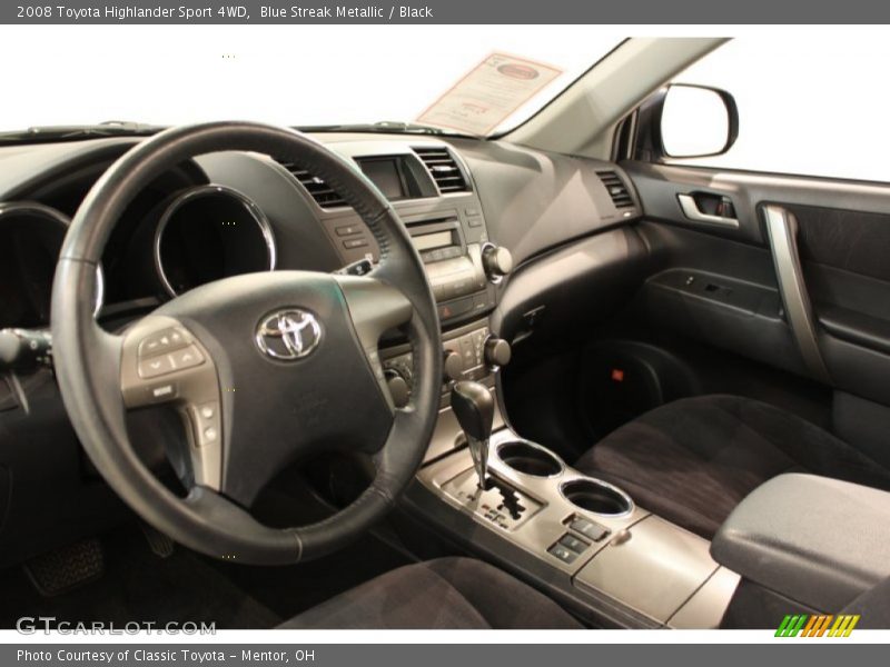 Blue Streak Metallic / Black 2008 Toyota Highlander Sport 4WD