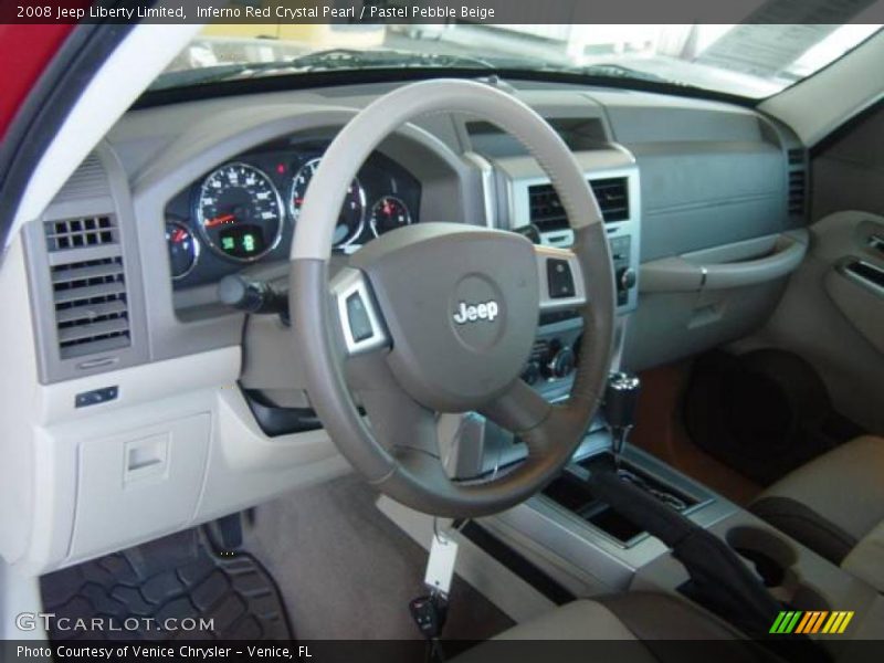 Inferno Red Crystal Pearl / Pastel Pebble Beige 2008 Jeep Liberty Limited