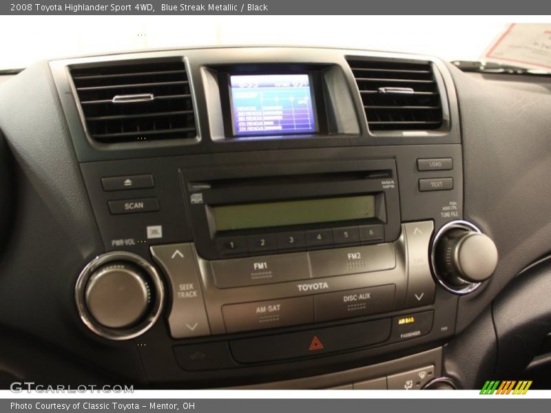 Blue Streak Metallic / Black 2008 Toyota Highlander Sport 4WD