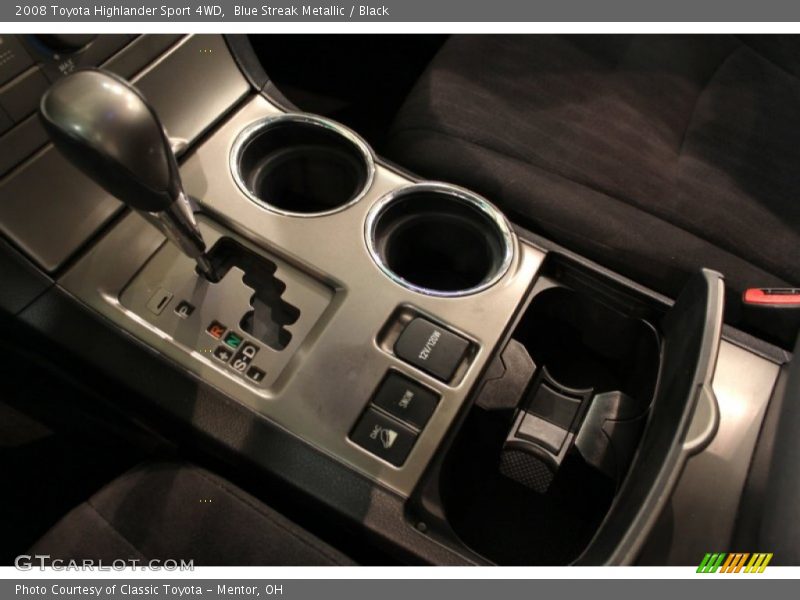 Blue Streak Metallic / Black 2008 Toyota Highlander Sport 4WD