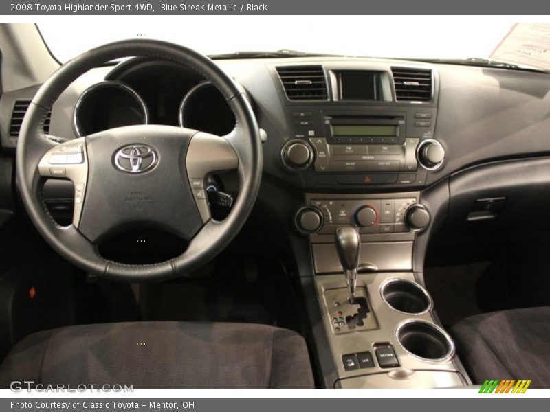 Blue Streak Metallic / Black 2008 Toyota Highlander Sport 4WD