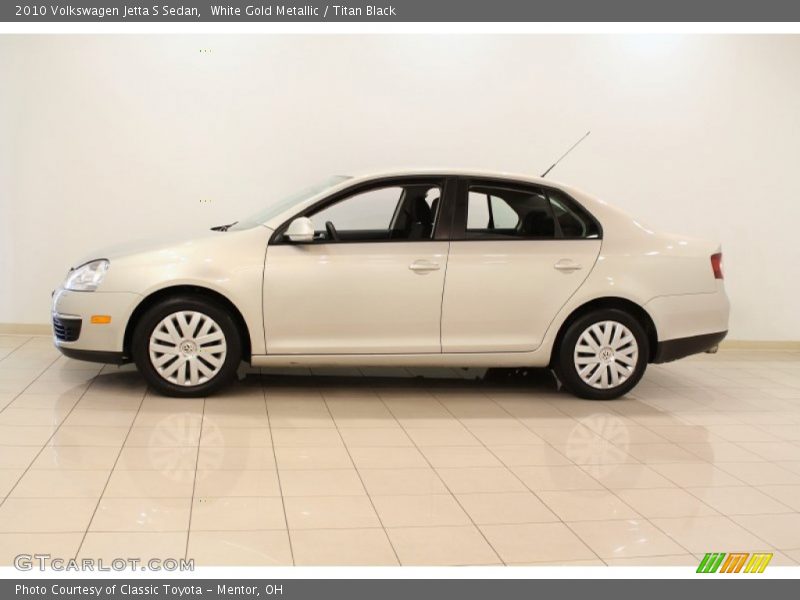 White Gold Metallic / Titan Black 2010 Volkswagen Jetta S Sedan