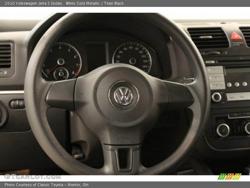 White Gold Metallic / Titan Black 2010 Volkswagen Jetta S Sedan