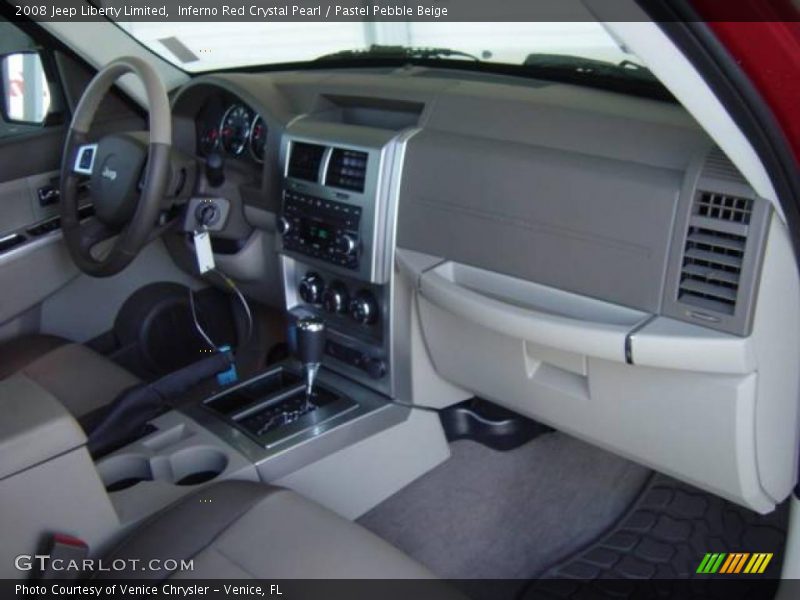 Inferno Red Crystal Pearl / Pastel Pebble Beige 2008 Jeep Liberty Limited