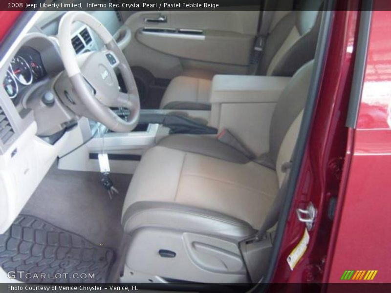 Inferno Red Crystal Pearl / Pastel Pebble Beige 2008 Jeep Liberty Limited