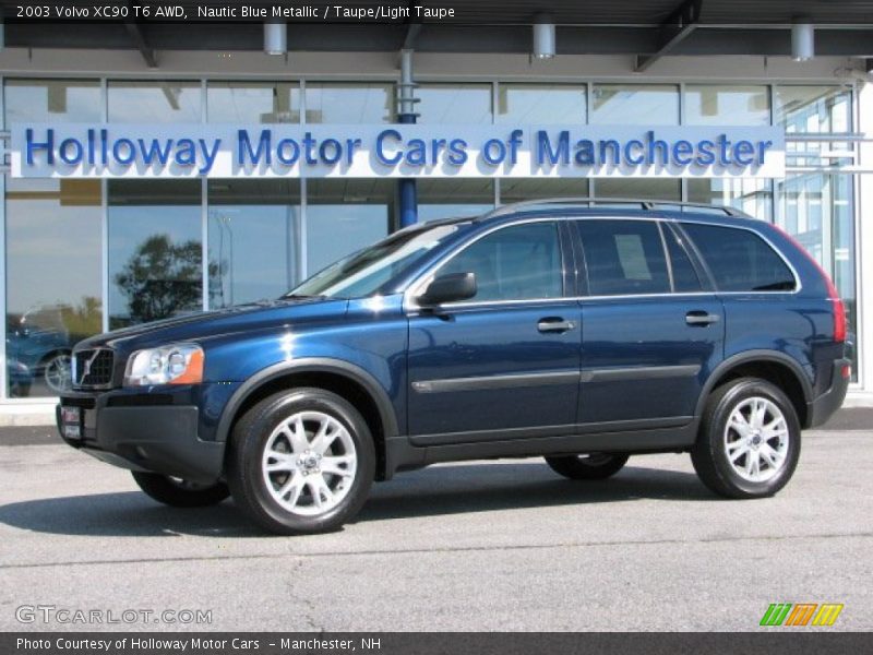 Nautic Blue Metallic / Taupe/Light Taupe 2003 Volvo XC90 T6 AWD