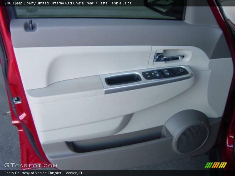 Inferno Red Crystal Pearl / Pastel Pebble Beige 2008 Jeep Liberty Limited
