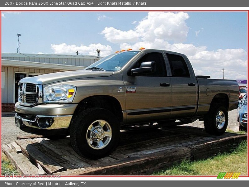 Light Khaki Metallic / Khaki 2007 Dodge Ram 3500 Lone Star Quad Cab 4x4