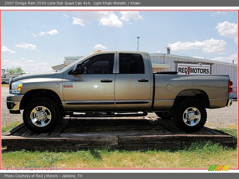 Light Khaki Metallic / Khaki 2007 Dodge Ram 3500 Lone Star Quad Cab 4x4