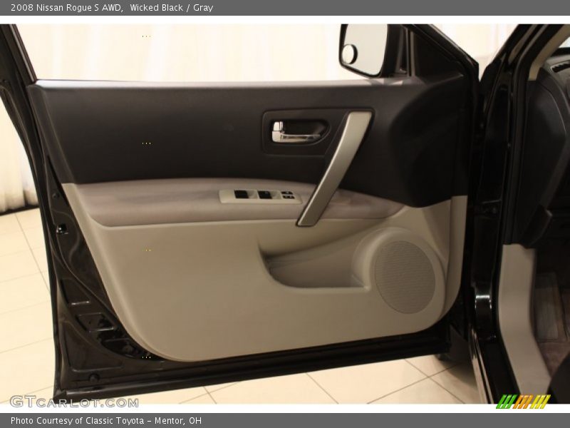 Wicked Black / Gray 2008 Nissan Rogue S AWD