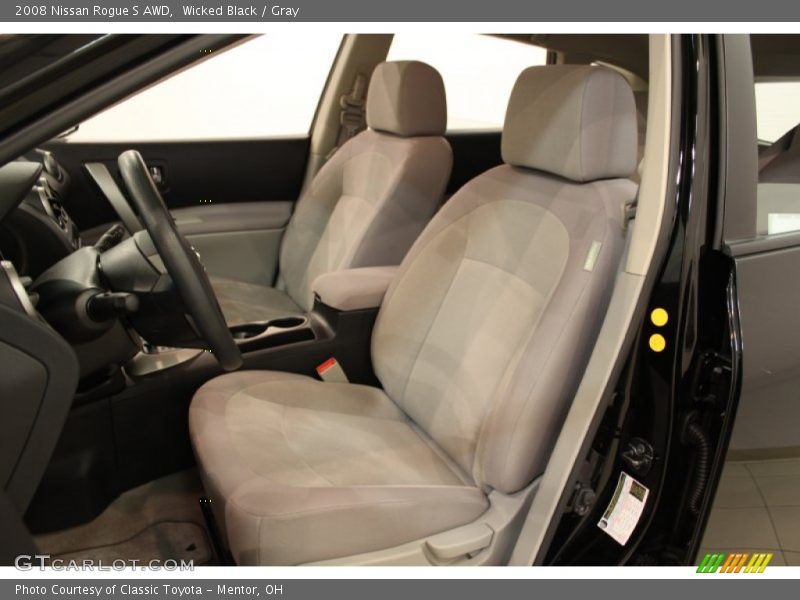 Wicked Black / Gray 2008 Nissan Rogue S AWD