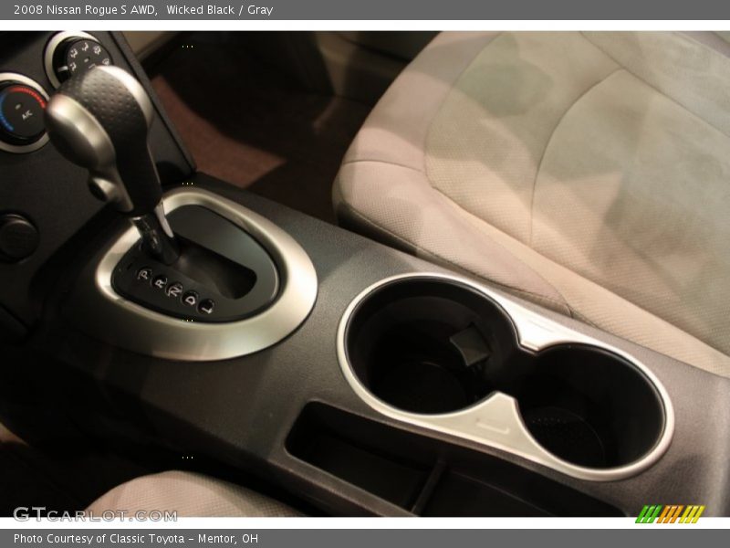 Wicked Black / Gray 2008 Nissan Rogue S AWD
