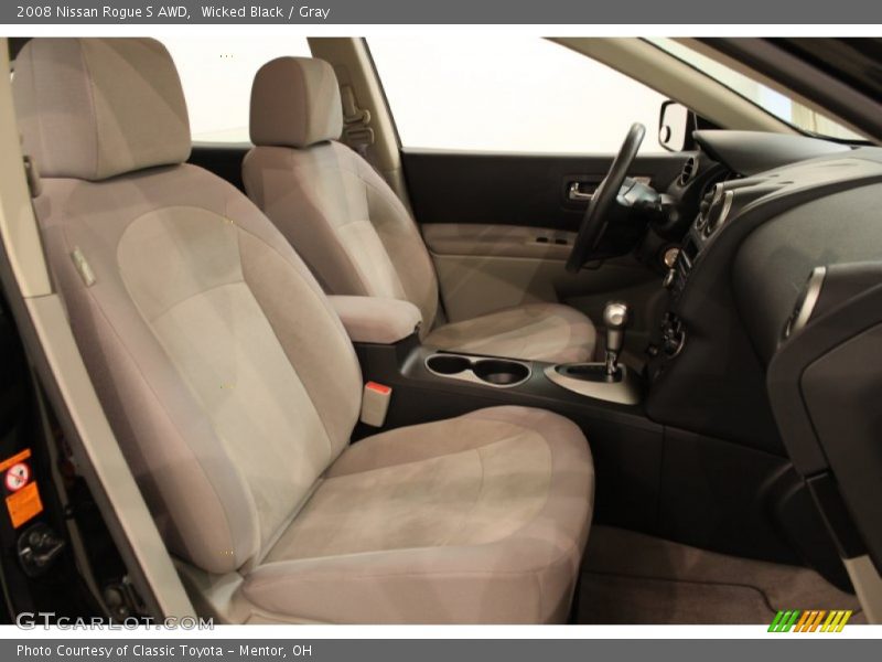 Wicked Black / Gray 2008 Nissan Rogue S AWD