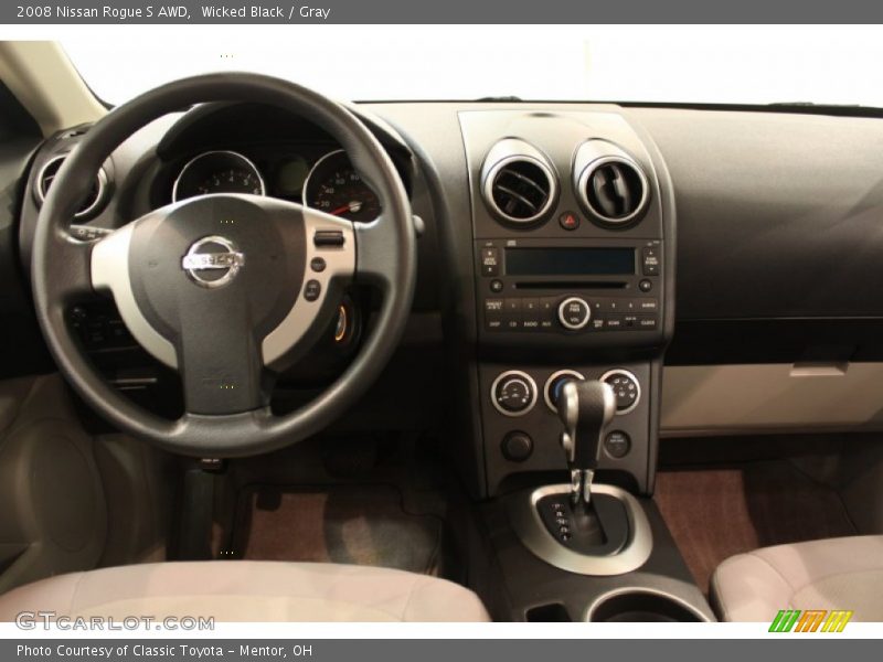 Wicked Black / Gray 2008 Nissan Rogue S AWD