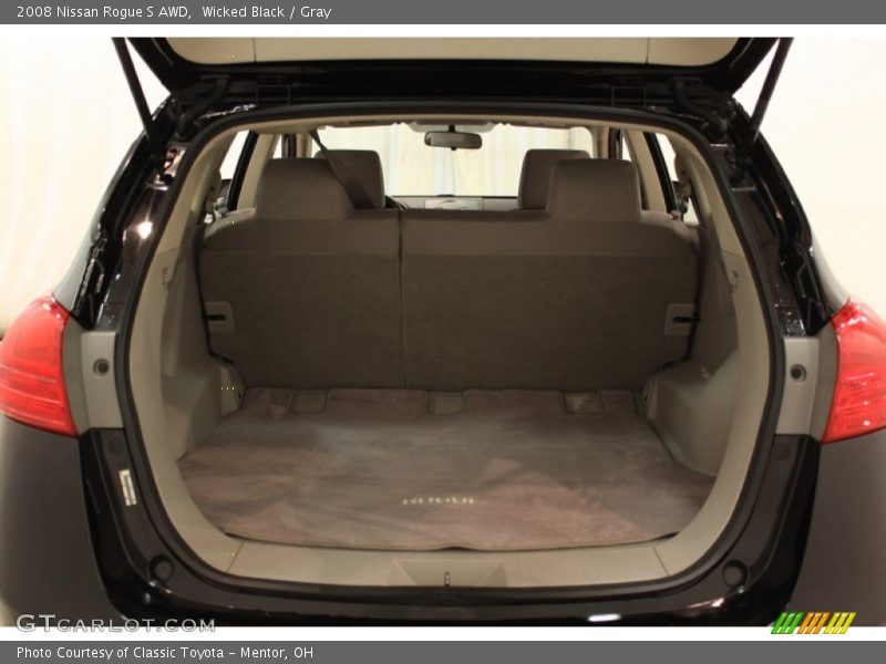 Wicked Black / Gray 2008 Nissan Rogue S AWD