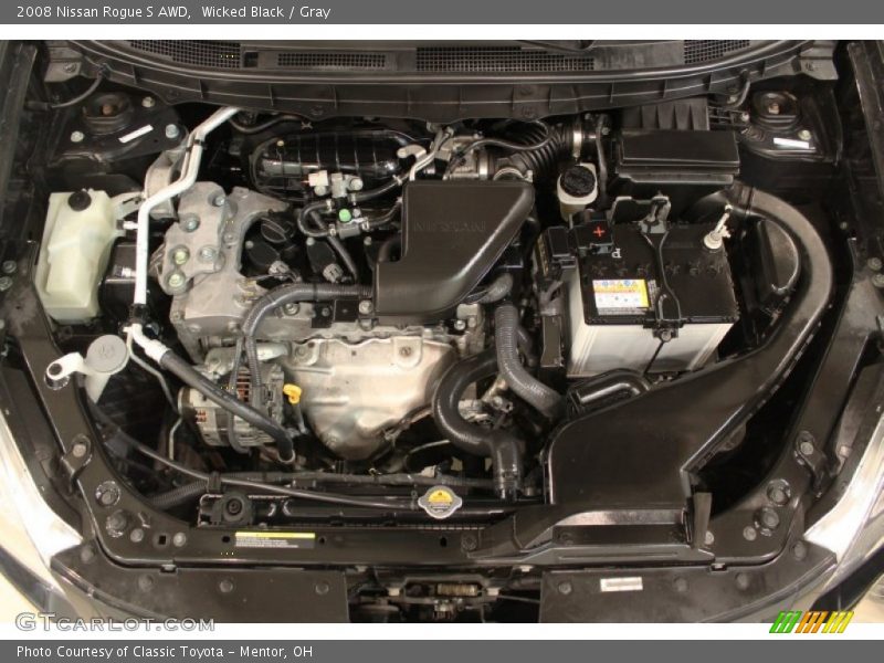 Wicked Black / Gray 2008 Nissan Rogue S AWD