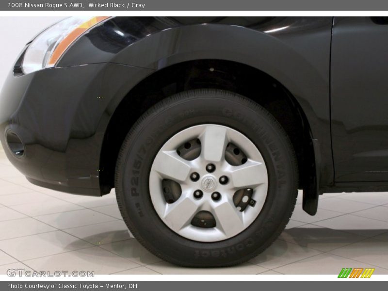 Wicked Black / Gray 2008 Nissan Rogue S AWD