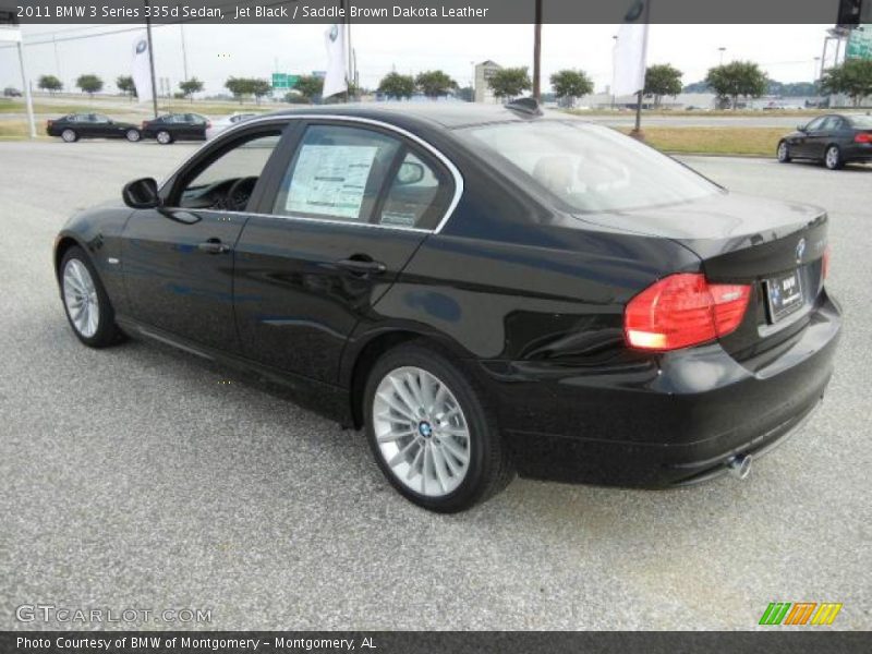 Jet Black / Saddle Brown Dakota Leather 2011 BMW 3 Series 335d Sedan