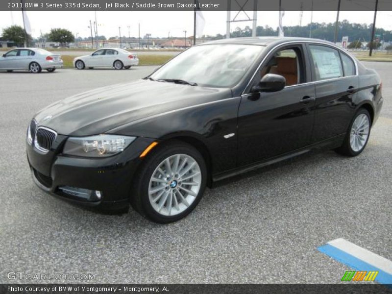 Jet Black / Saddle Brown Dakota Leather 2011 BMW 3 Series 335d Sedan