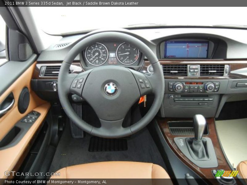 Jet Black / Saddle Brown Dakota Leather 2011 BMW 3 Series 335d Sedan
