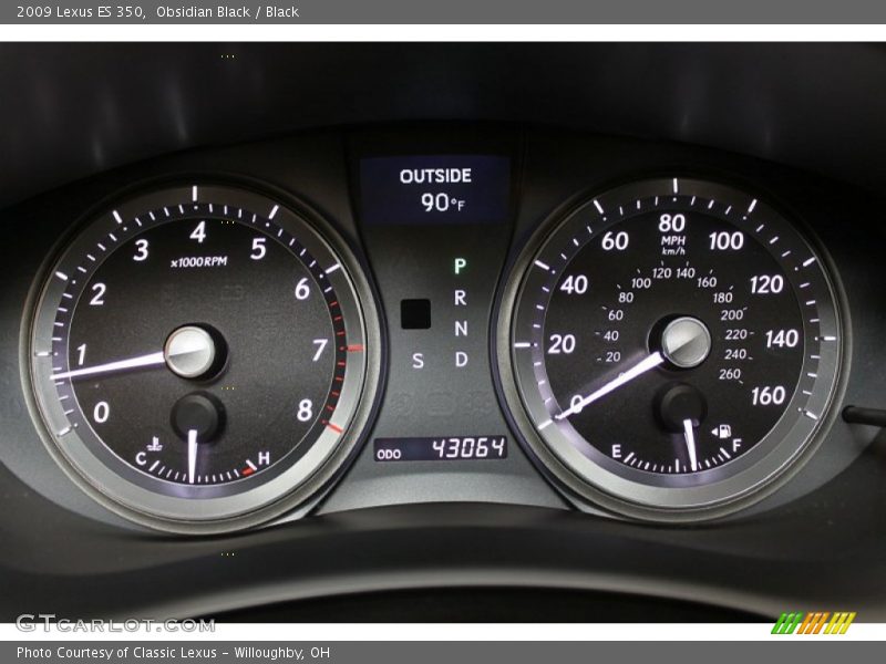 Obsidian Black / Black 2009 Lexus ES 350
