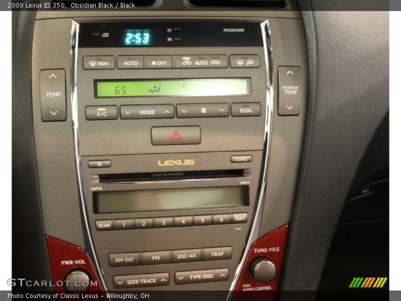 Obsidian Black / Black 2009 Lexus ES 350