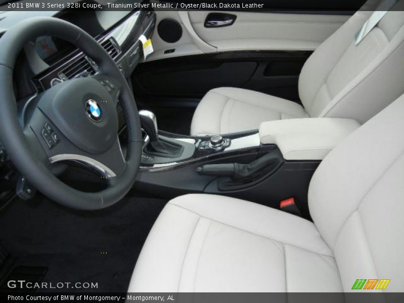 Titanium Silver Metallic / Oyster/Black Dakota Leather 2011 BMW 3 Series 328i Coupe