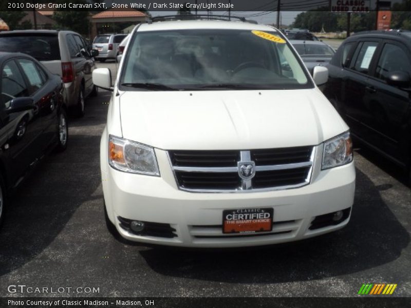 Stone White / Dark Slate Gray/Light Shale 2010 Dodge Grand Caravan SXT