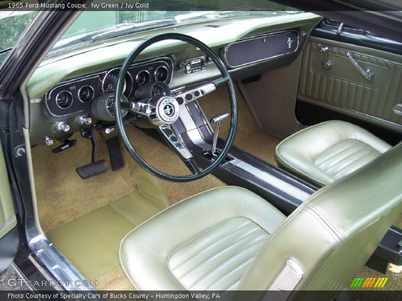 Ivy Gold Interior - 1965 Mustang Coupe 