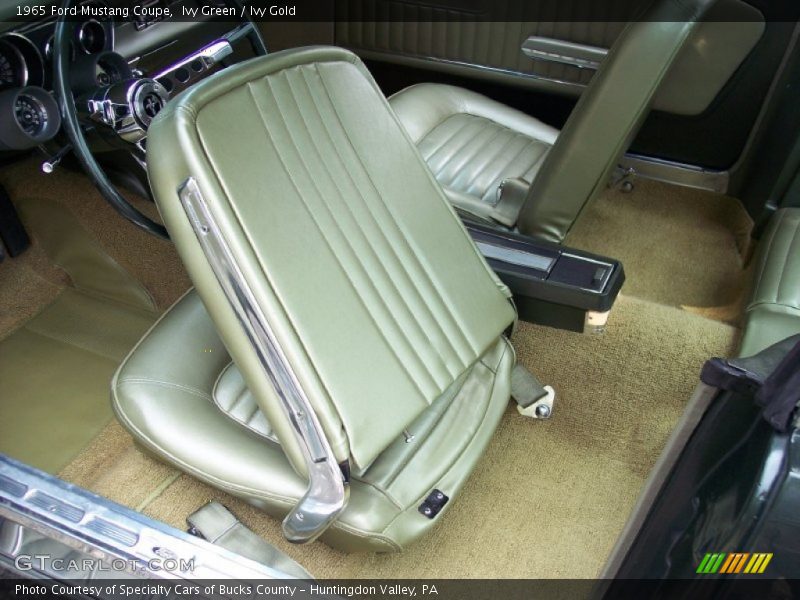  1965 Mustang Coupe Ivy Gold Interior