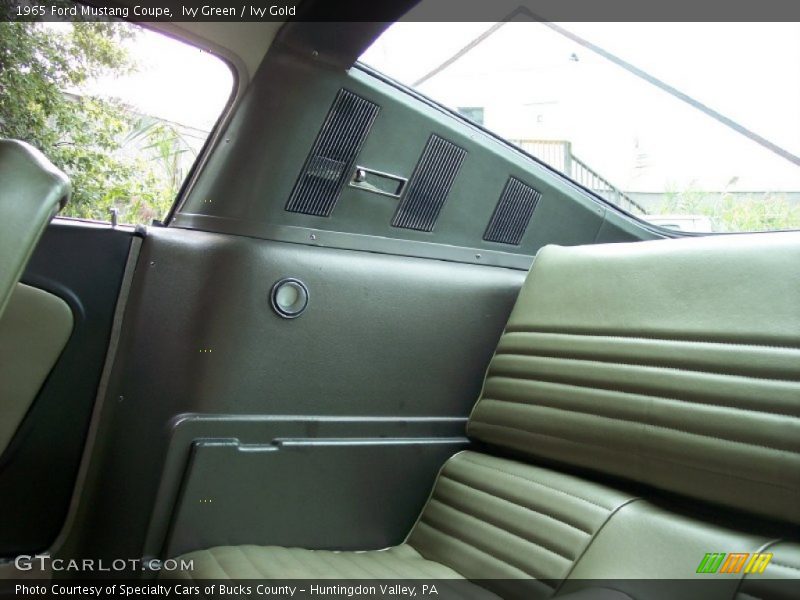  1965 Mustang Coupe Ivy Gold Interior