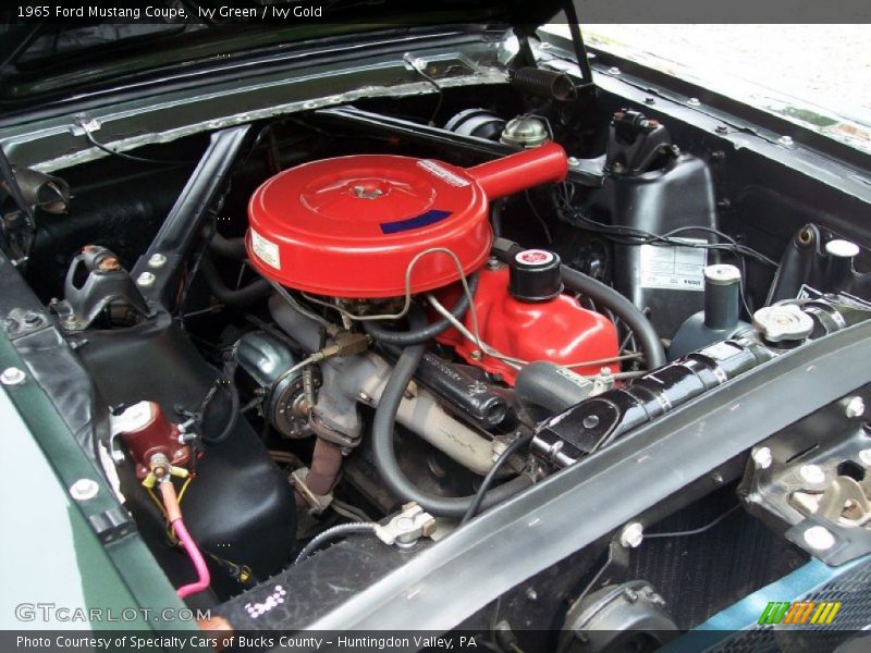  1965 Mustang Coupe Engine - 200 c.i. Inline 6 Cylinder