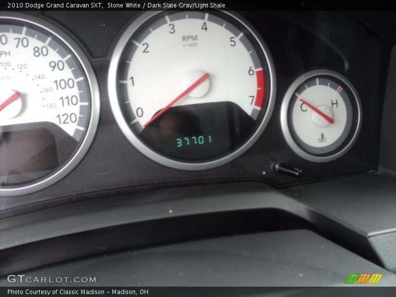 Stone White / Dark Slate Gray/Light Shale 2010 Dodge Grand Caravan SXT
