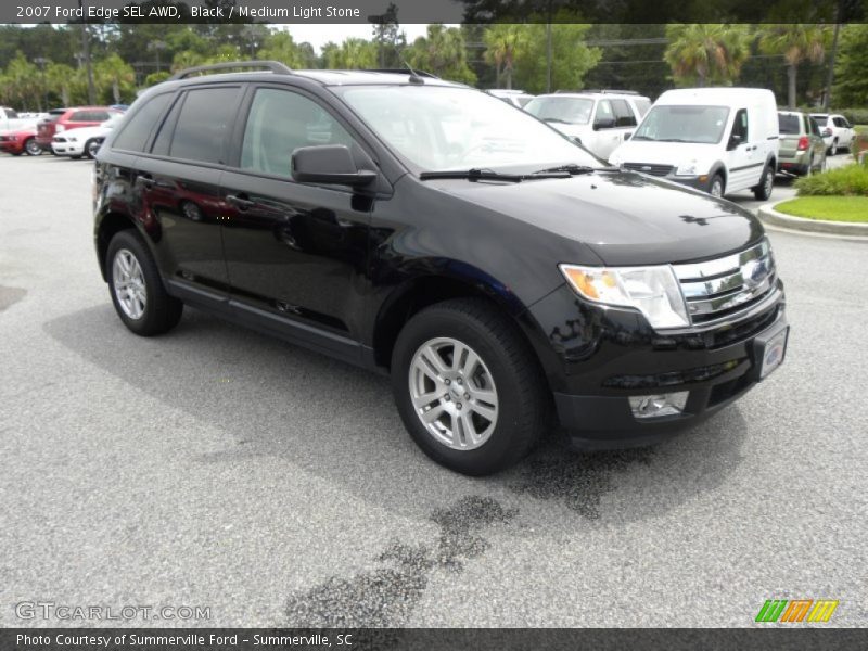 Black / Medium Light Stone 2007 Ford Edge SEL AWD