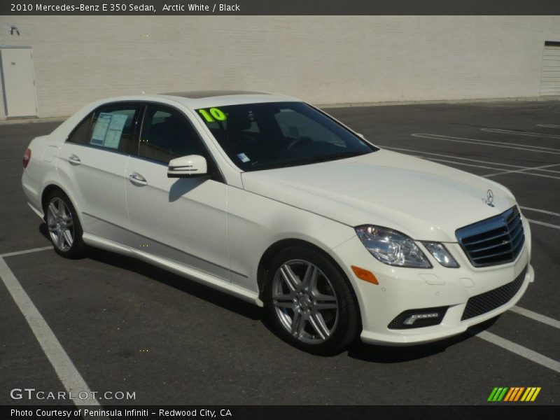 Arctic White / Black 2010 Mercedes-Benz E 350 Sedan