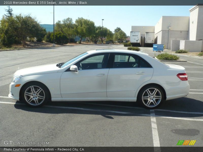 Arctic White / Black 2010 Mercedes-Benz E 350 Sedan