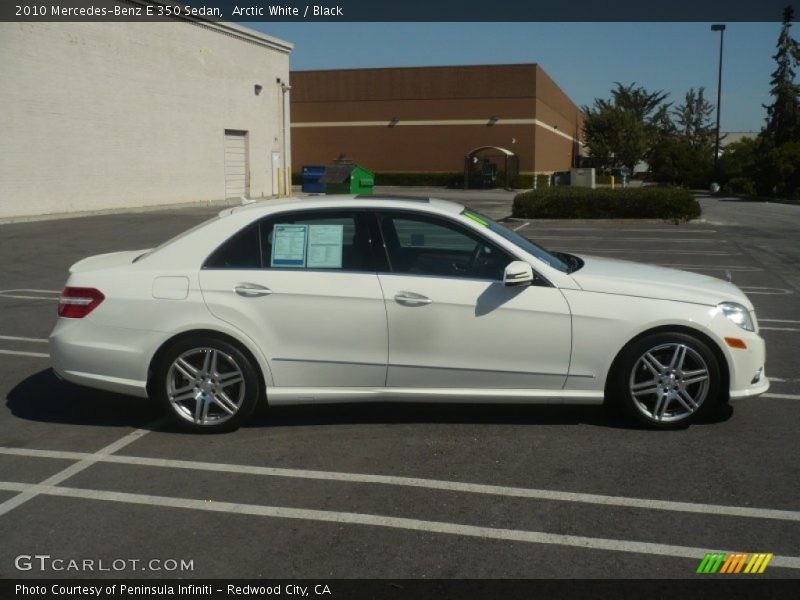 Arctic White / Black 2010 Mercedes-Benz E 350 Sedan