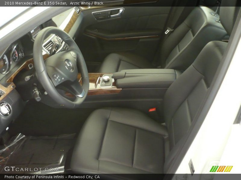 Arctic White / Black 2010 Mercedes-Benz E 350 Sedan