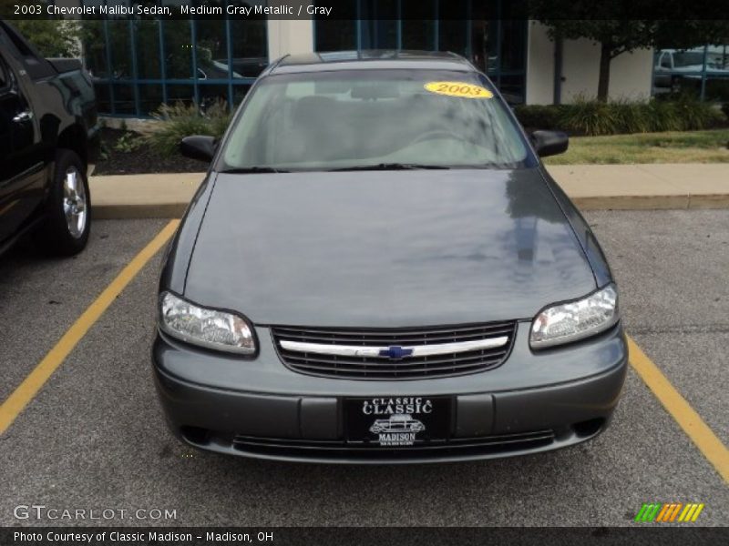 Medium Gray Metallic / Gray 2003 Chevrolet Malibu Sedan